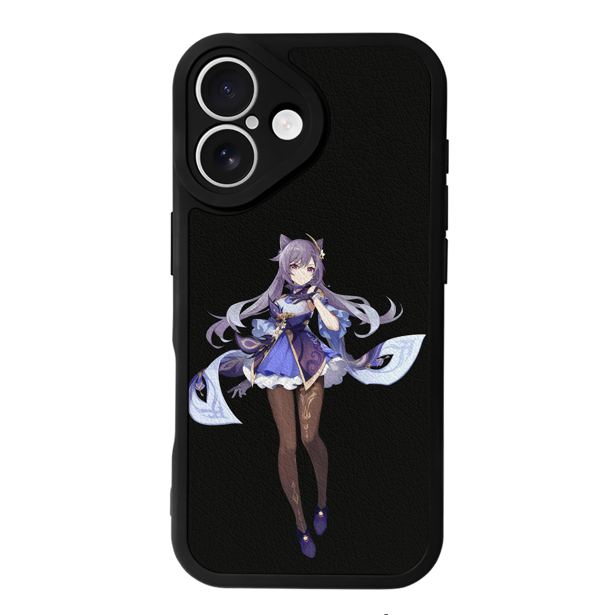 げんし神 刻晴 こくせい genshin Kokusei 【iPhone 16シリーズ対応】シリコンスマホケース（レザー調） 材質：シリコン